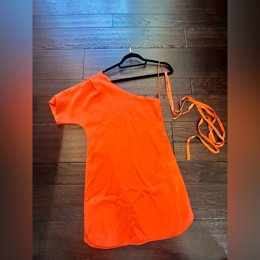Alice and Olivia orange dress